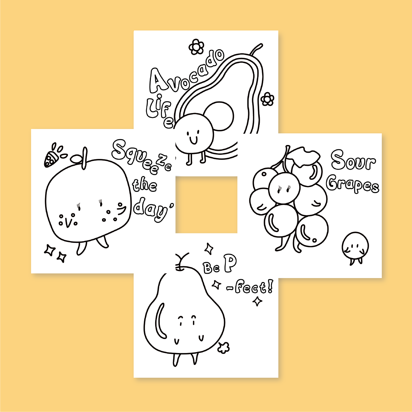 [B] Juice Positivity Coloring Book