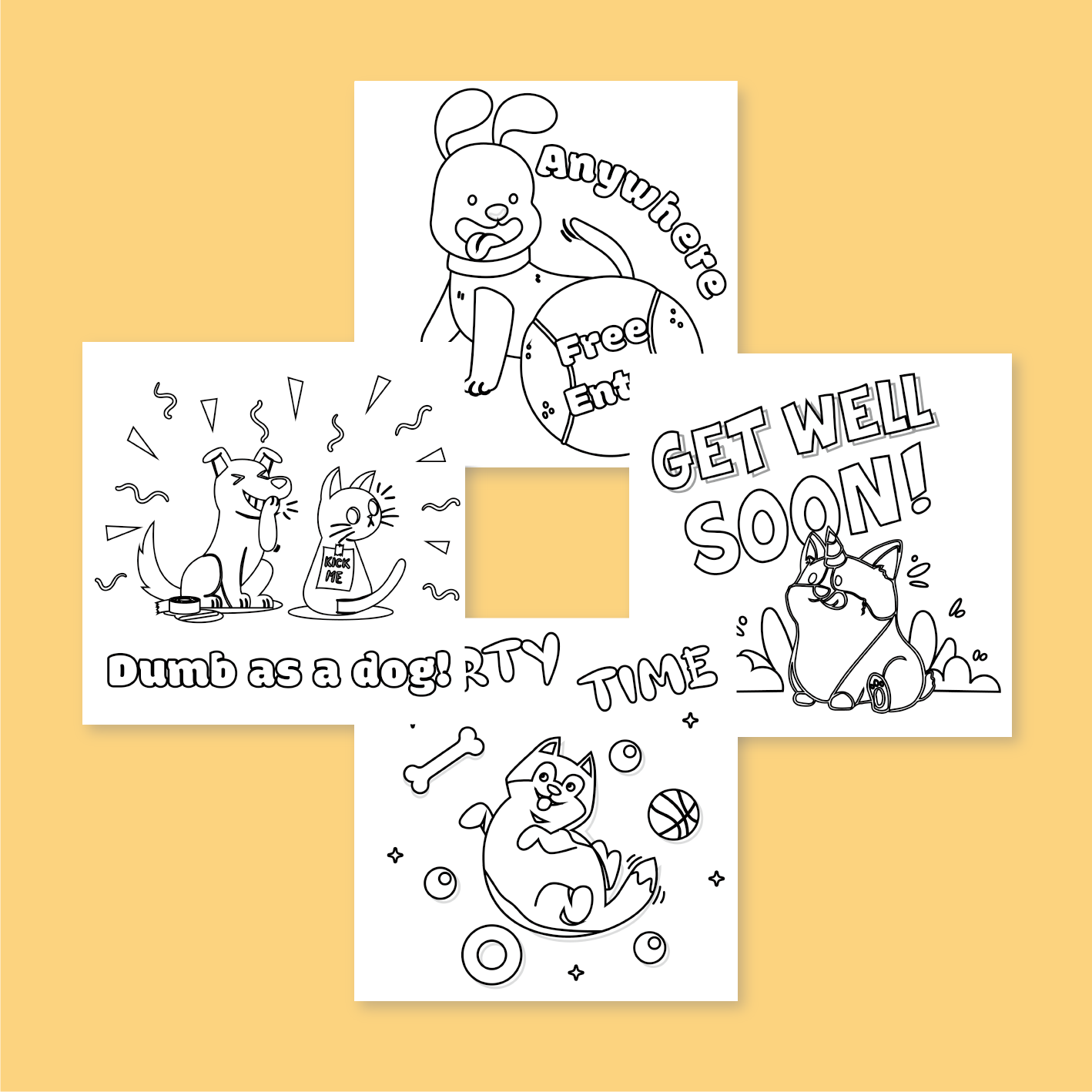 [B] Doge Coloring Book