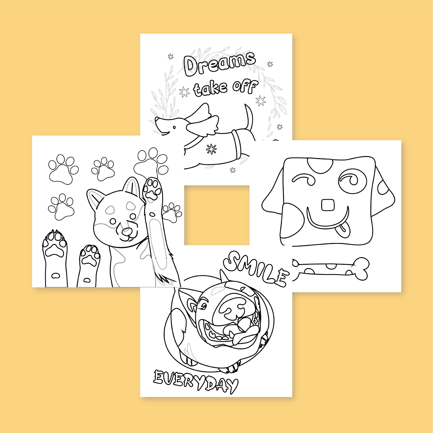 [B] Doge Coloring Book